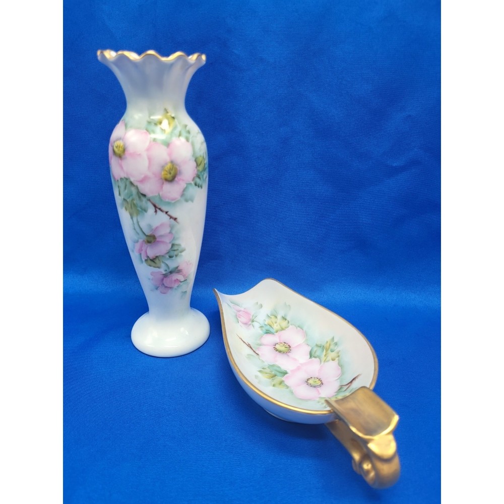 Vintage Vase and trinket Dish